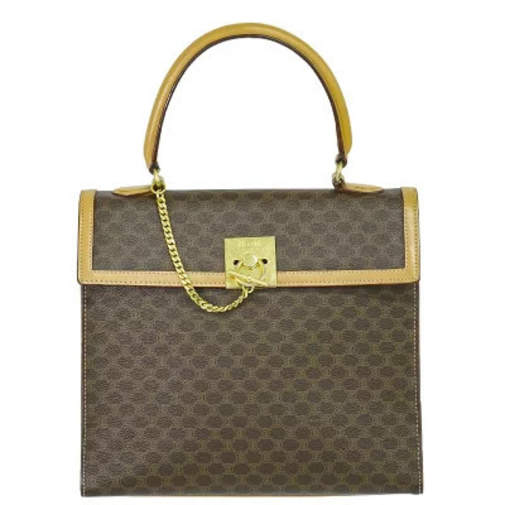 Celine Macadam Tote Bag Handbag Brown